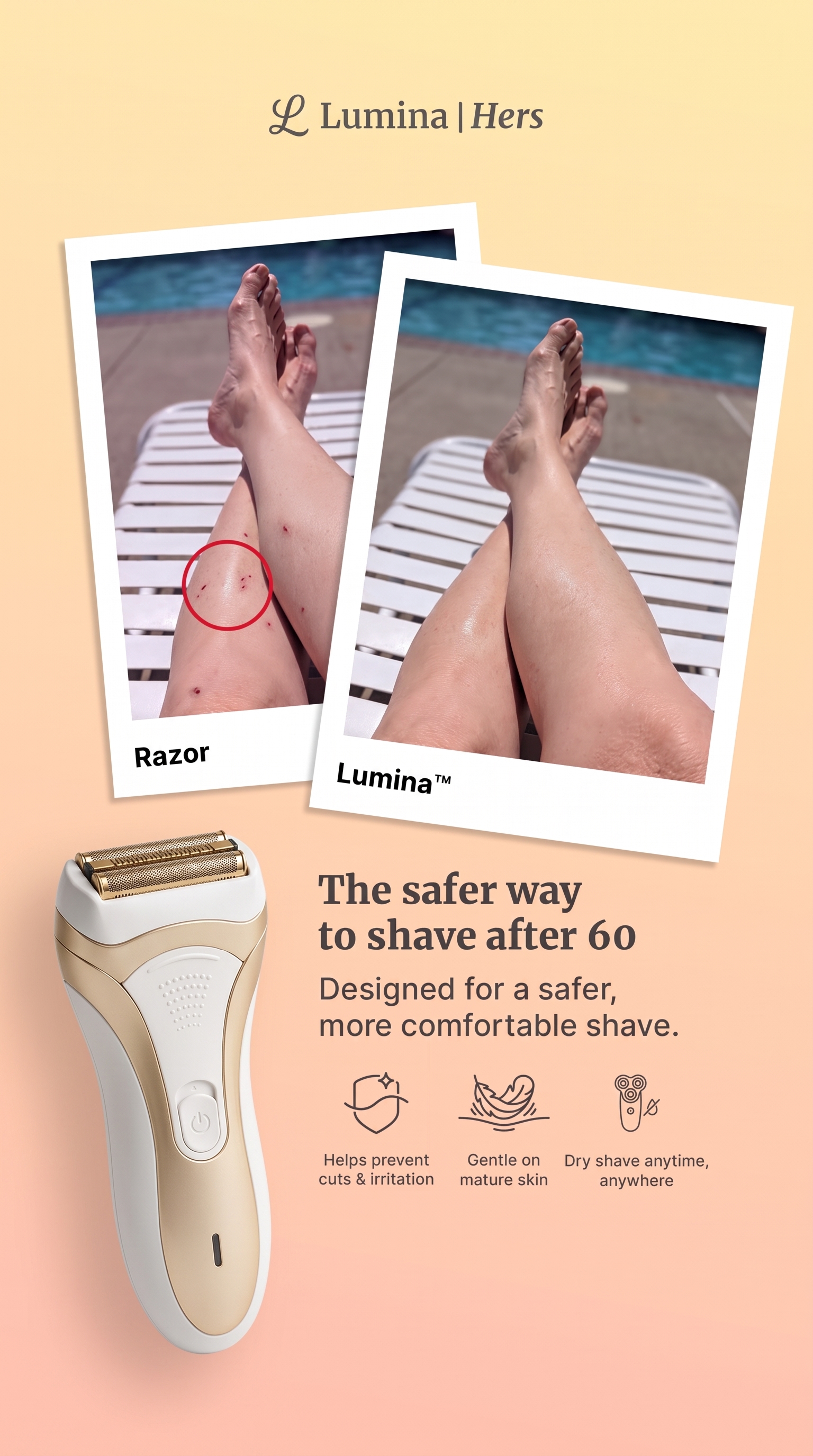 Electric shaver lifestyle advertisement
